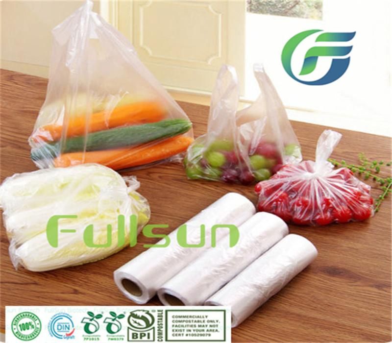 100% Biodegradable Food Packaging Transparent Bag Roll Bag Disposable Supermarket Bag