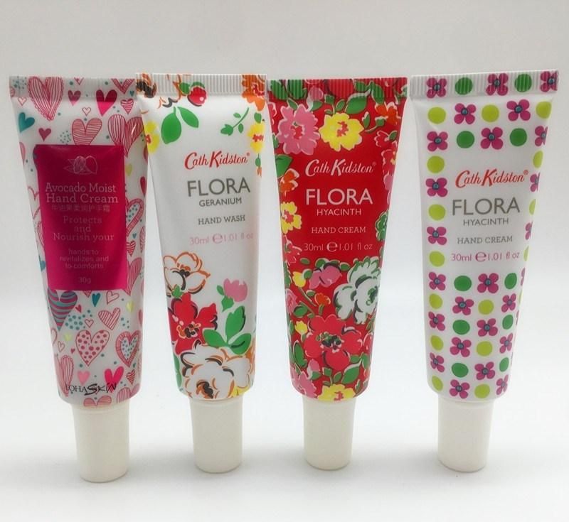 Plastic Round Empty Hand Cream Tube Container with Octagon Cap Layer Surface Cosmetic PCS