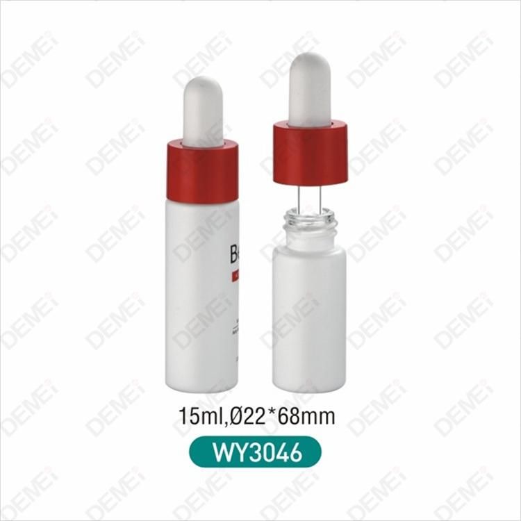 3ml-15ml Wholesale Cosmetic Packaging D18mm D22mm Straight Round Clear and Amber Serum Essential Oil Tube Glass Bottle with 13mm Silver Dropper Cap