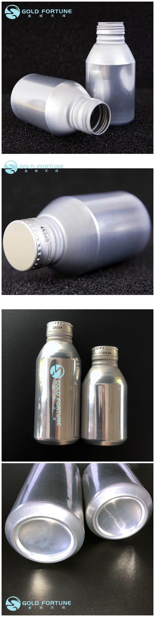 Empty Aluminum Beverage Can Bottle with Screw Lid for Energy Drinks