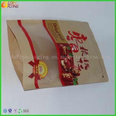 Kraft Paper Bag with Easy-Tear Zipper/ Plastic Paper Packaging