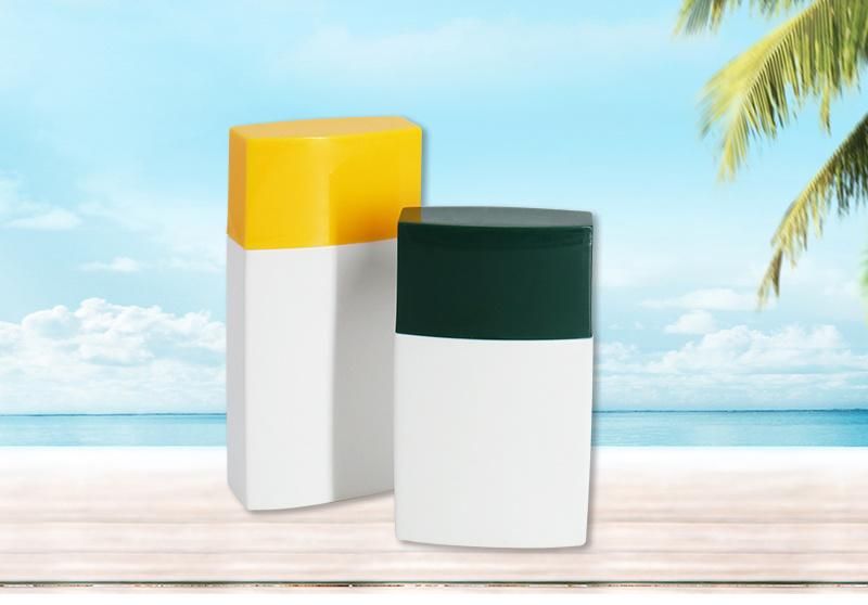 Square Plastic Cosmetic Sun Cream Bottle with Nozzle 40ml 60ml