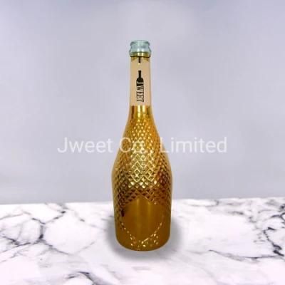 1L Glass Gold Bottle for Gin Tequila Wholesale