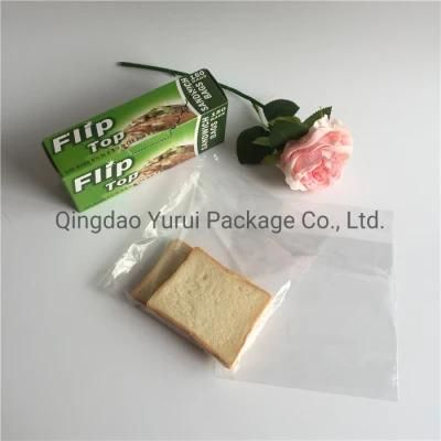 Food Grade Open End Flip Top Sandwich Bag with Retail Box Packaging