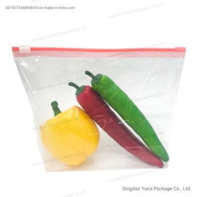 Self Sealing Slider Bag with Hang Hole and Colour Lin on The Lips