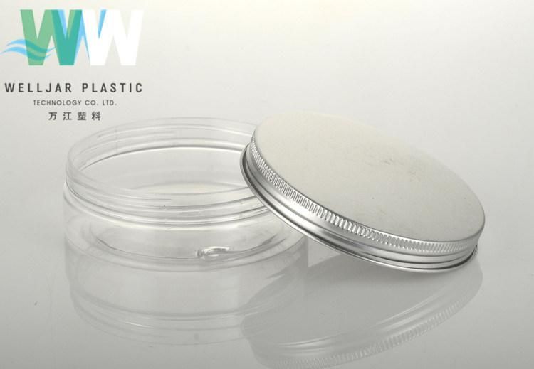 100g Pet Plastic Cream Jar with PP Cap and Aluminum Cap