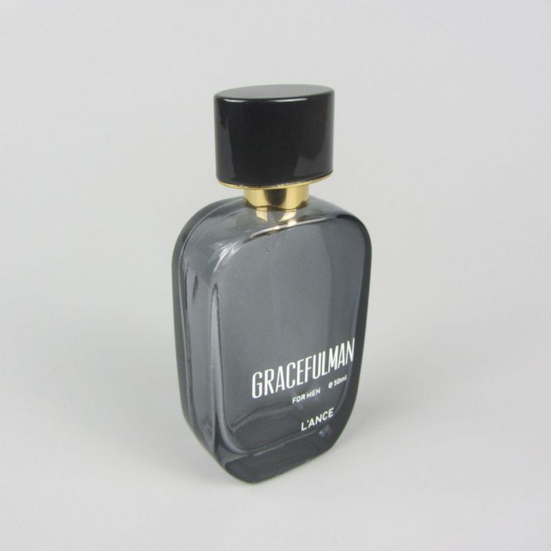 Custom Luxury Crimp Spray Emtpy Glass 50ml Perfume Bottle