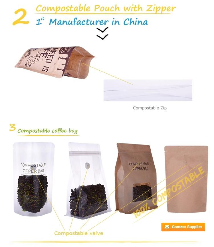 Recyclable Custom Printed Paper Coffee Bag with Valve