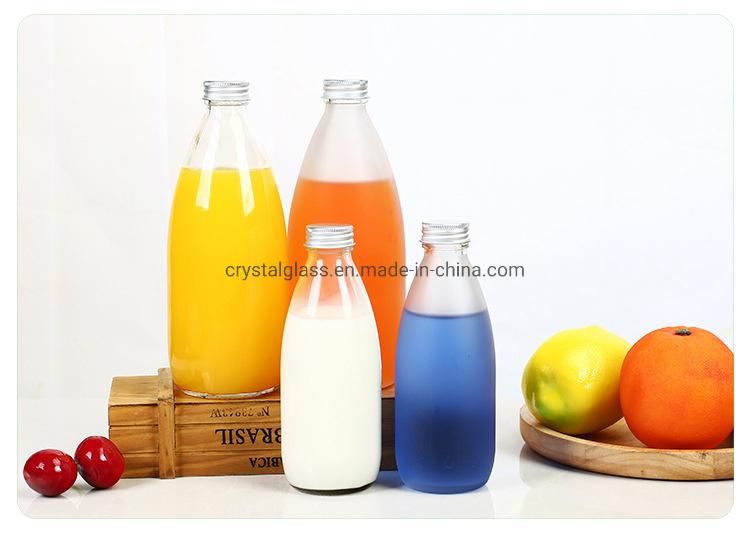 250ml 500ml New Design Round Shape Beverage Juice Glass Bottle with Tin Screw Caps