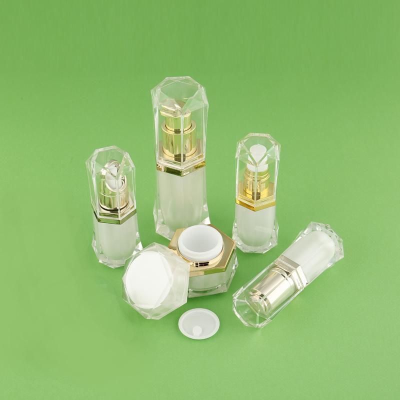 Wholesale 30ml Luxury Empty Acrylic Cosmetic Packaging Lotion Pump Bottle for Cosmetic Packaging