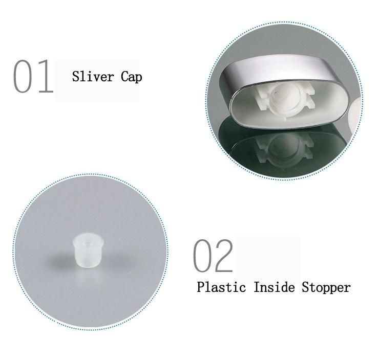 Luxury 50ml 100ml Sliver Cap White Plastic Cosmetic Tube Eye Cream Cosmetic Packaging