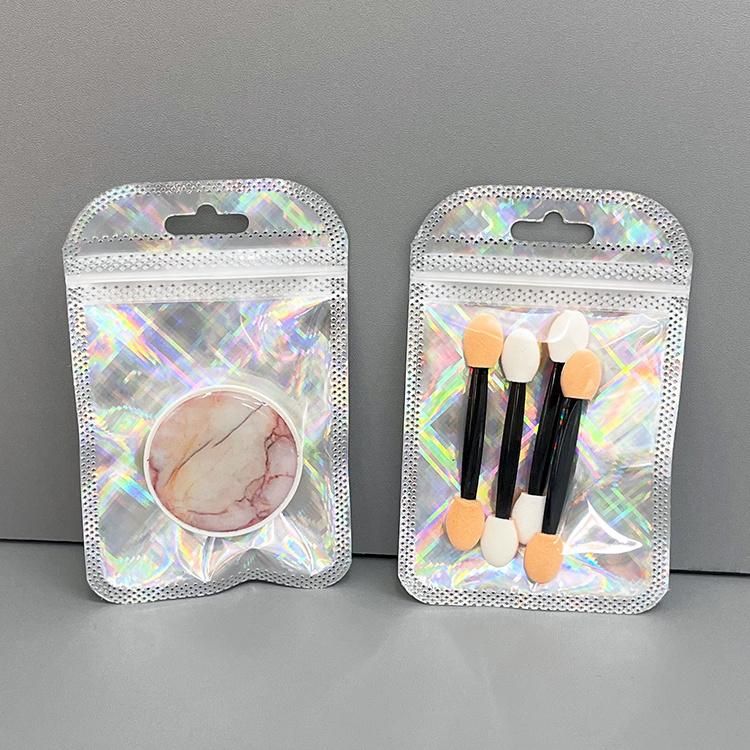 Clear Zipper Plastic Pouch Laser Holographic Ziplock Bag