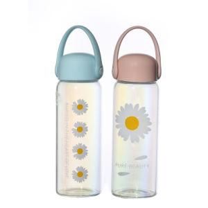 Liquid Condiment Round Bottle Printed Bottle Water Glass Bottle