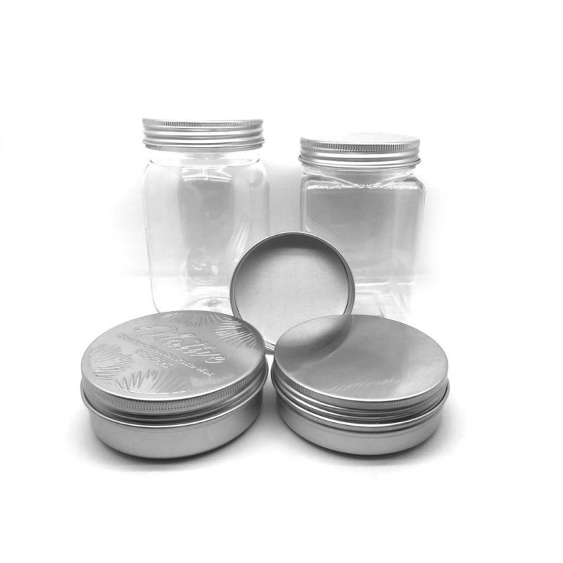 150ml Clear Plastic Pet Jar with Aluminum Lid