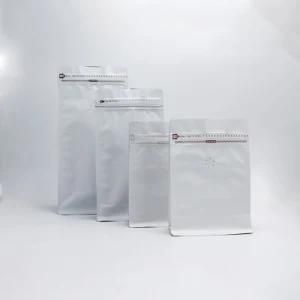 Flat Bottom Frosted Coffee Bag with Zipper