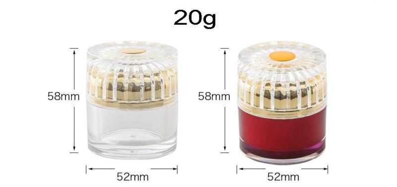 5g 10g 15g 20g 30g 50g Luxury Empty Acrylic Plastic Cream Jar for Cosmetic