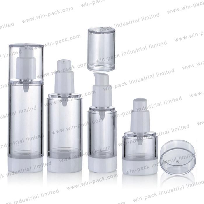 Factory Price White Round Acrylic Skincare Airless Bottle 15ml 30ml 40ml 50ml for Sale