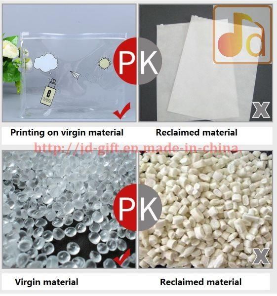 Plastic PVC Pouches with Cardboard Header