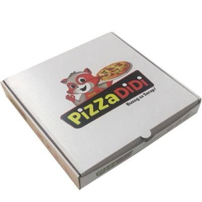 Custom Printed Biodegradable Corrugated Pizza Box with Handle