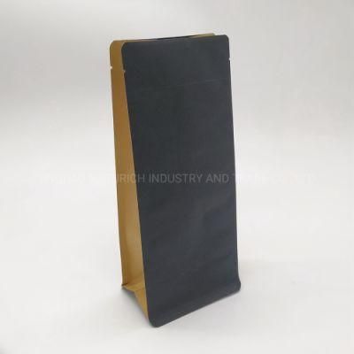 Black Kraft Paper Coffee Bag with Valve