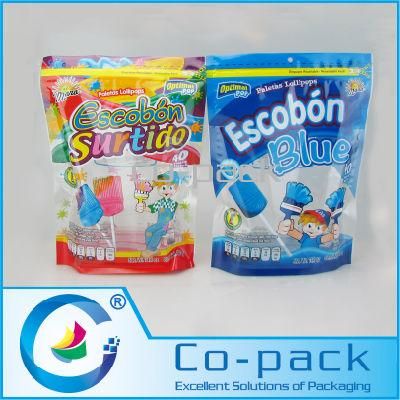 Printed Stand up Bag with Zipper for Lollipop Packaging