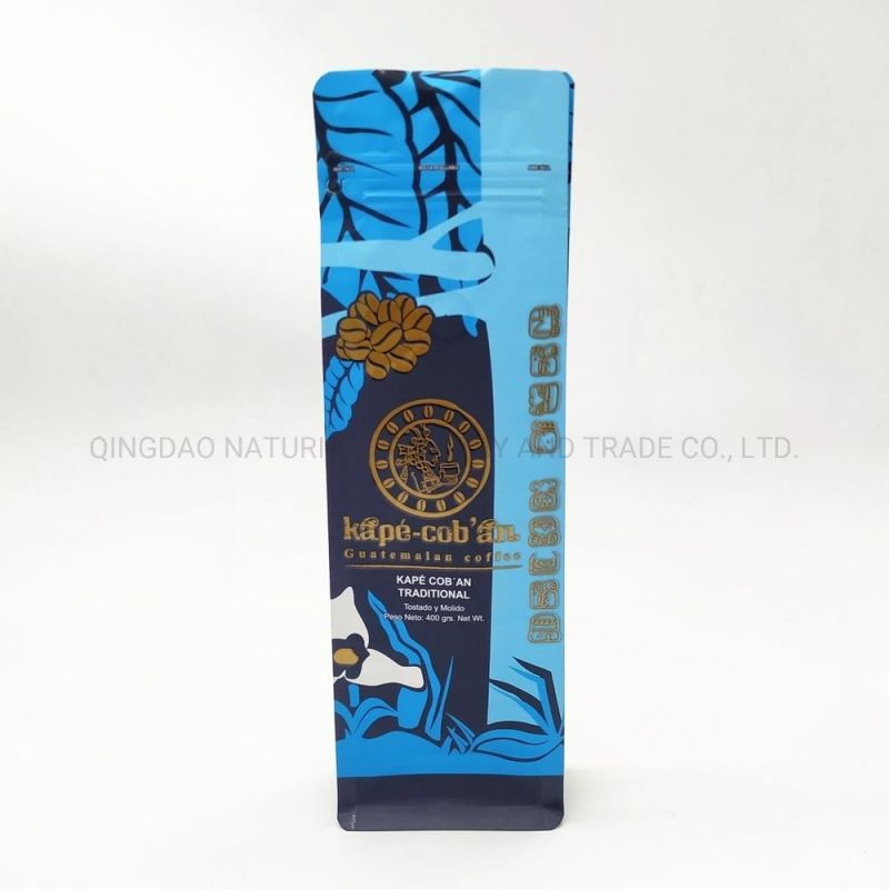 340g Food Packaging Bag Flat Bottom Stand up Pouch