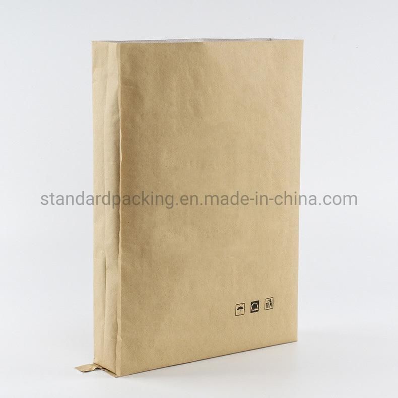 20.2kg 25kg 5kg Biodegradable Multiwall Kraft Paper Woven Bags for Bentonite Cat Litter Sale