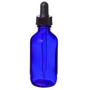 60ml Blue Boston Round Glass Bottle with Cap