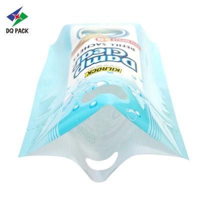 Dq Pack Custom Printed Mylar Bag Recyclable Customized Packaging Pouch Stand up Mylar Bag with Handle for Clean Powder Packaging