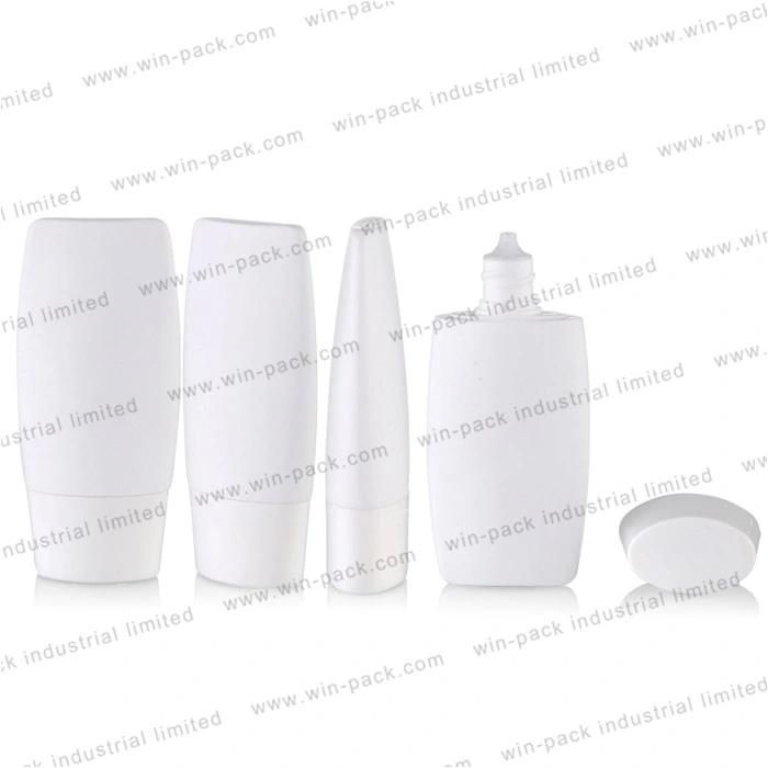 30ml 50ml Cosmetic Cute White Oval Plastic Toner Bottle for Skin Care Luxury Cosmetic Packaging