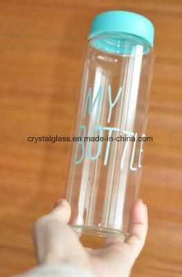 OEM Transparent Glass Straight Water Bottle