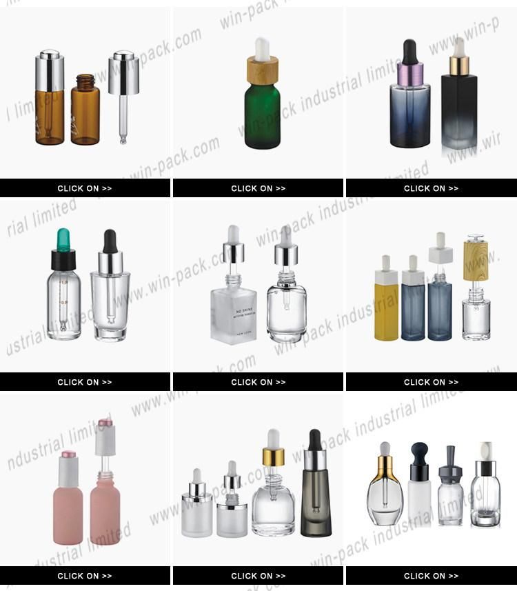 New Design Customized 40ml 150ml Glass Lotion Bottle with Dropper and Clear Cap