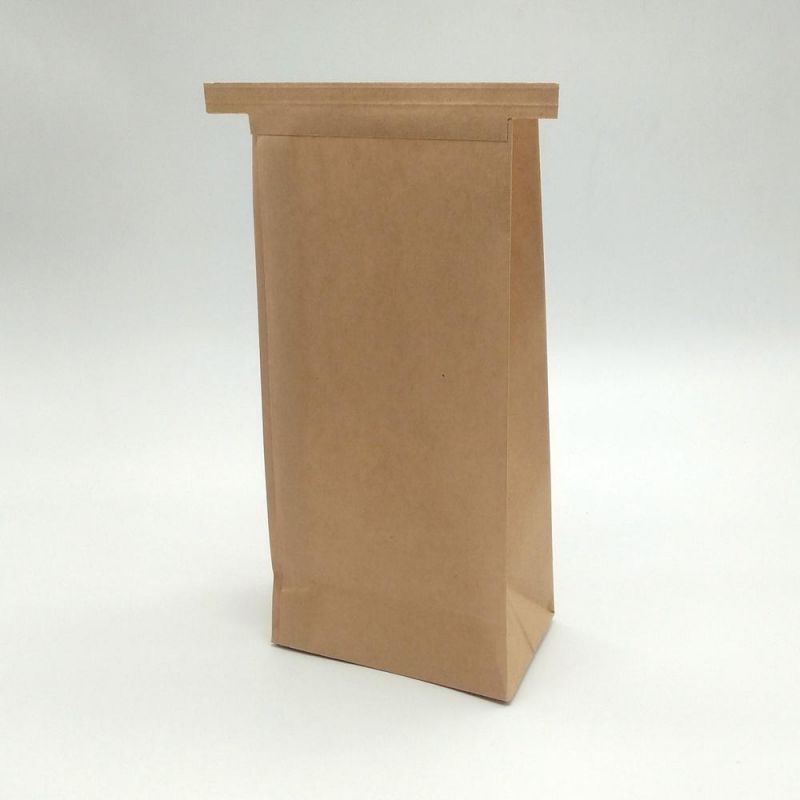 Factory Square Bottom Food Package Custom Branded Logo See Through Window Heat Seal Paper Popcorn Bags