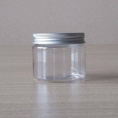 Empty 50g Pet Cosmetic Jar with Aluminum Cap for Cosmetic Packaging