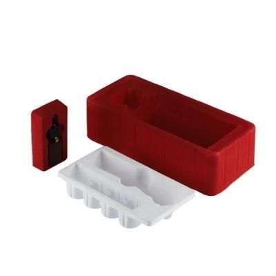 Custom Recyclable Flocked Plastic Blister Cosmetic Inserts Tray