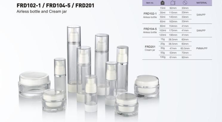 15ml 30ml 50ml Acrylic Jar Acrylic Cosmetic Jars and Bottles Luxurious Acrylic Jar Bottle Fancy Cosmetic Packaging for Cosmetic