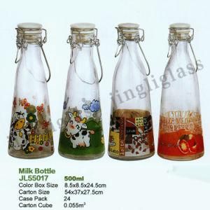 500 Ml Milk Bottle with Clip Lid