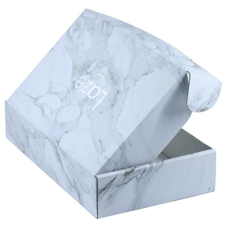 Marble Texture Printing Corrugated Box Custom Mailer Shipping Carton Box