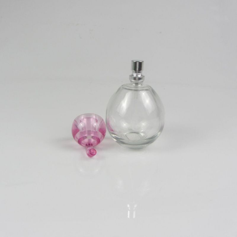 Free Sample Empty Clear Luxury Beautiful Round Perfume Bottle