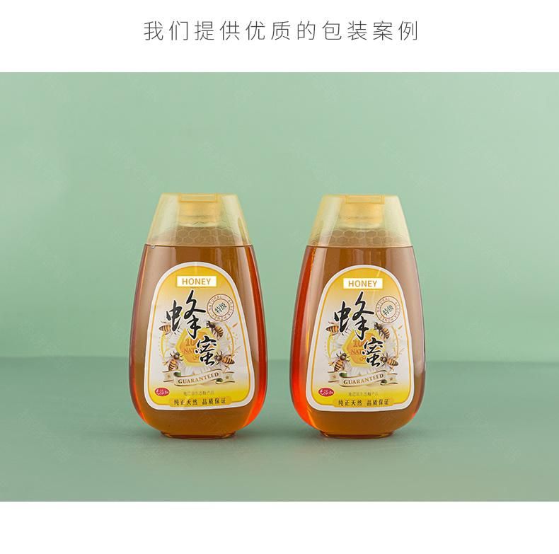 500g 16oz Plastic Squeeze Honey Syrup Bottle with Silicon Valve