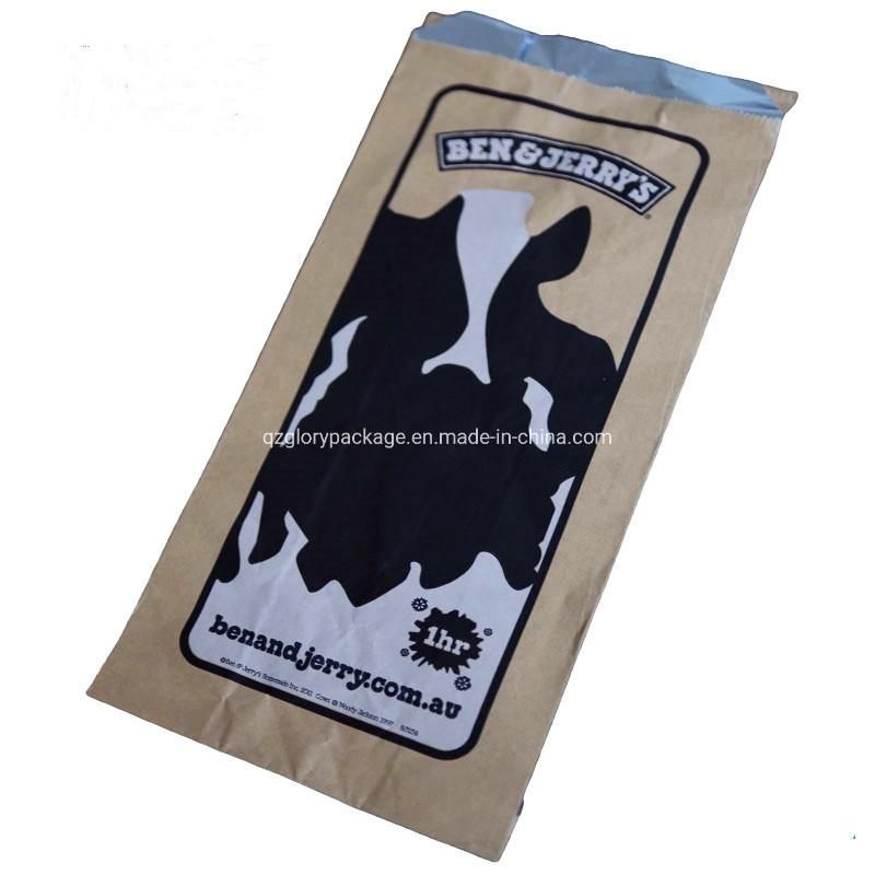 Wholesale Disposable BBQ Chicken Hot Dog Greaseproof Takeaway Paper Bag Aluminum Foil Paper Bag