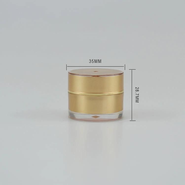 5g Acrylic Straight Round Bottle Acrylic Cosmetic Cream Jar Luxury Cosmetics Packaging