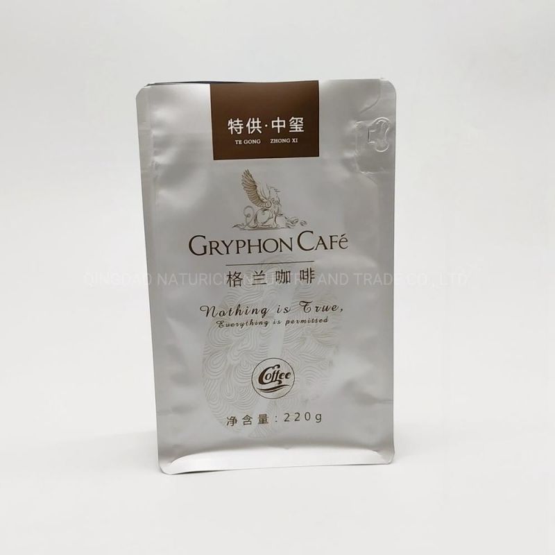 Flexible Packaging Flat Bottom Coffee Bag Plastic Bag Food Bag