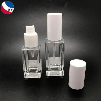 30ml Custom Color Square Transparent Glass Sprayer Mist Bottle