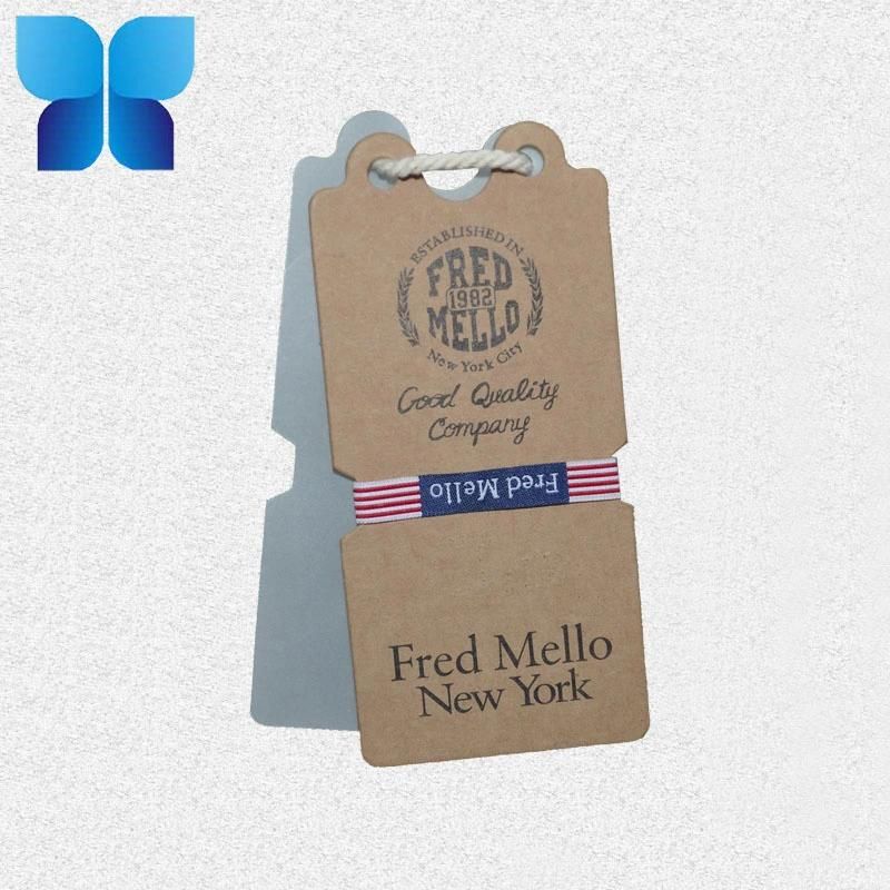 Good Quality Customized Label Kraft Hangtag for Garment