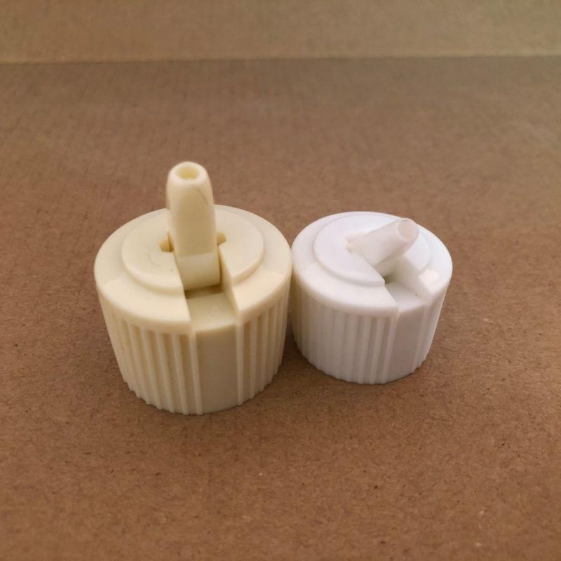 Good Use Fast Delivery Wholesale 28mm 24mm Plastic Flip Cap for Bottle Plastic Turret Cap