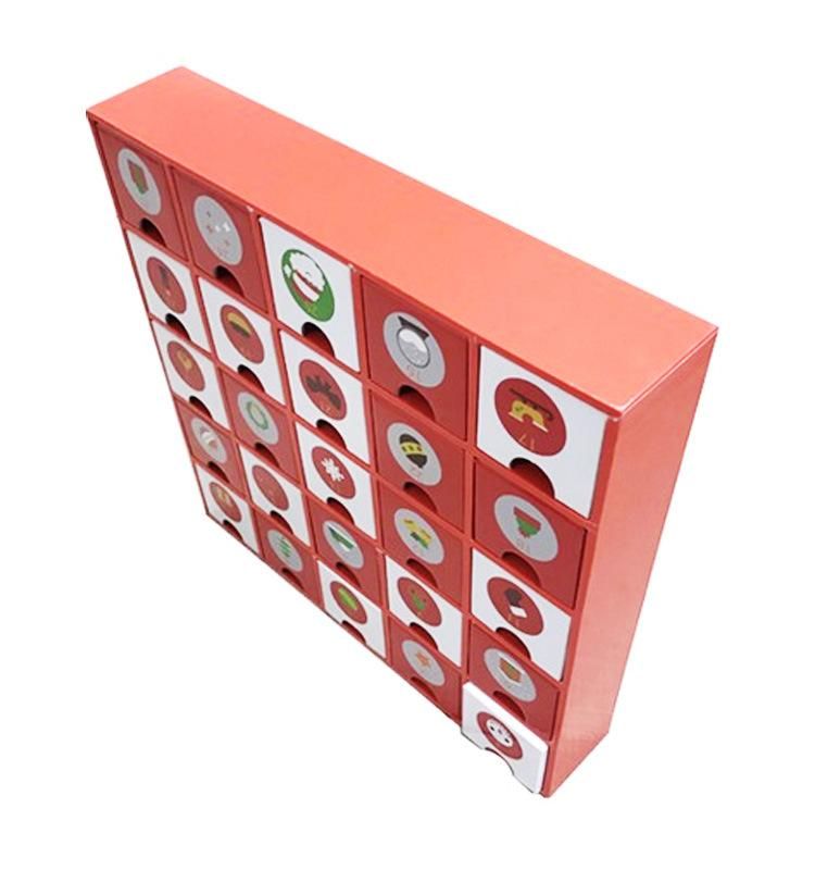 Custom Christmas Countdown Advent Calendar Box Decorative Drawer Boxes