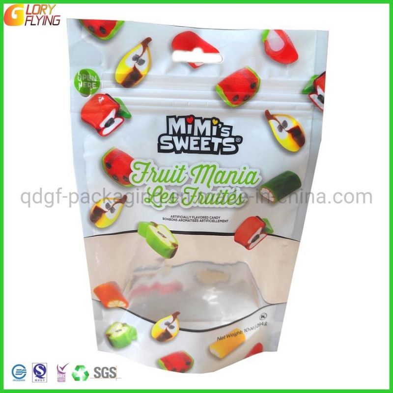 Printing Food Bags with Transparent Window and Zipper/Plastic Food Packaging Manufacturer