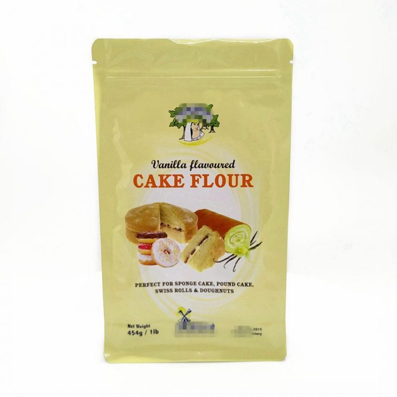 Digital Printing 1lbs/454G Cake Flour Packaging Bag Quad Seal Plastic Bag