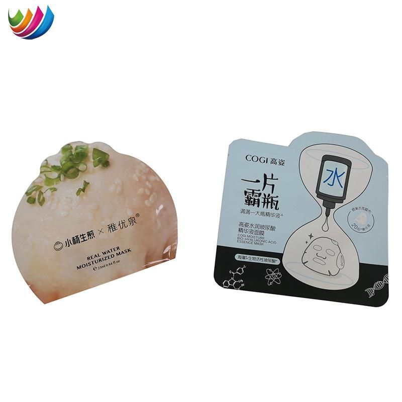 Customize Type Cosmetic Packaging Plastic Metallized Facial Mask Bags